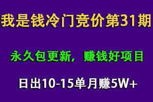 钱第31期网授课程，学会百度冷门竞价，日收入更多单，月收入破五万！-网赚项目