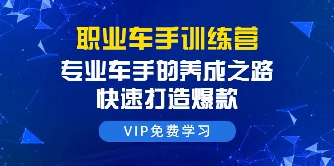 快速培养职业赛车手！8节直播课程助你成为顶级驾驶员-网赚项目