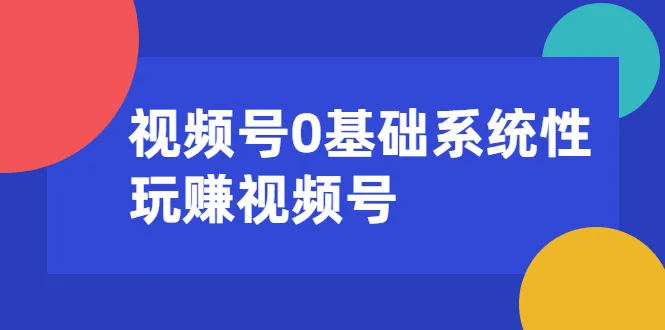 从零开始系统掌握视频号内容运营：助你轻松实现引流、变现-网赚项目