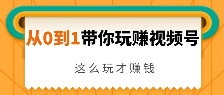 从零开始掌握视频号营销技巧，日引流量破500 ，月收入轻松更多！-网赚项目