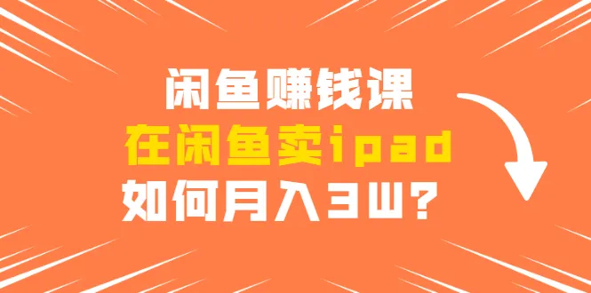 iPad转卖技巧：月增收三万实操指南-网赚项目