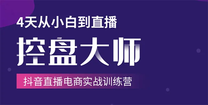 单场直播破*万技巧揭秘 | 抖音电商实战训练营：4天高效掌握-网赚项目