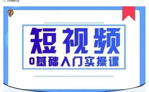 零基础短视频制作入门教程：小白必看，助你快速掌握技巧成为视频高手-网赚项目