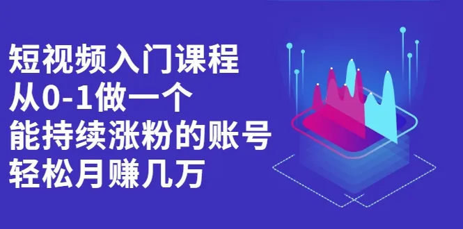 打造短视频赚钱新境界：0-1从业者的完全指南，月增收几万不再梦想-网赚项目