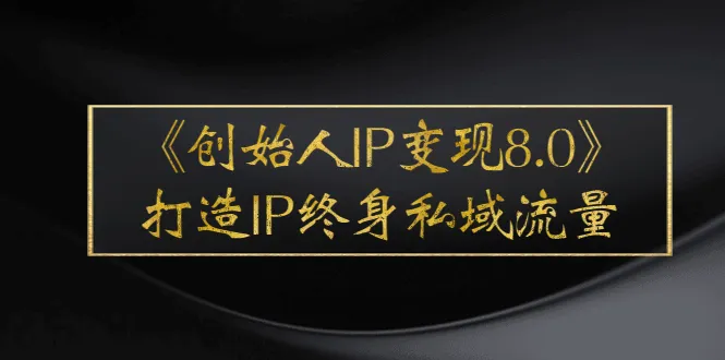 IP变现更多：打造终身私域流量，学会这招让你的IP价值倍增-网赚项目