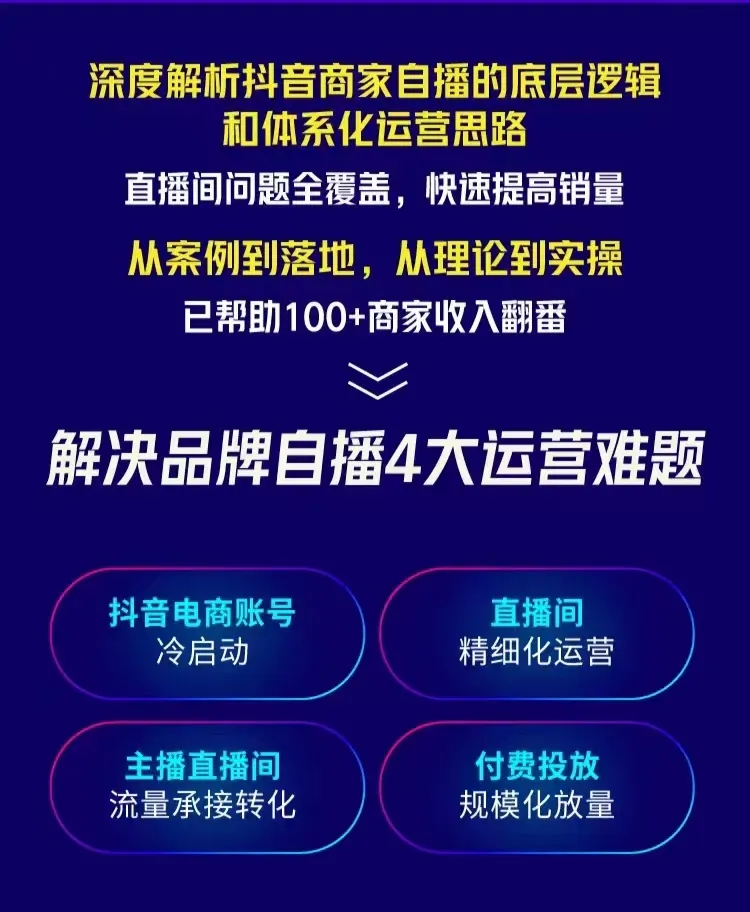 解密抖音商家自播操盘手：打破直播运营难题的秘籍-网赚项目