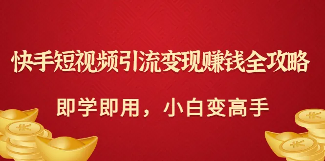 快手短视频引流变现全攻略：小白变高手的实战指南-网赚项目