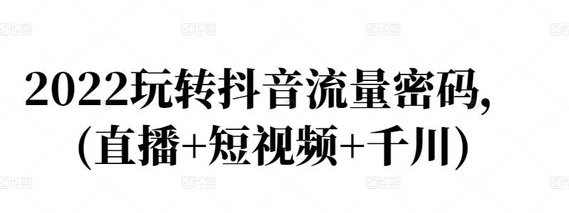 玩转抖音流量变现：直播运营技巧、电商主播成长记-网赚项目