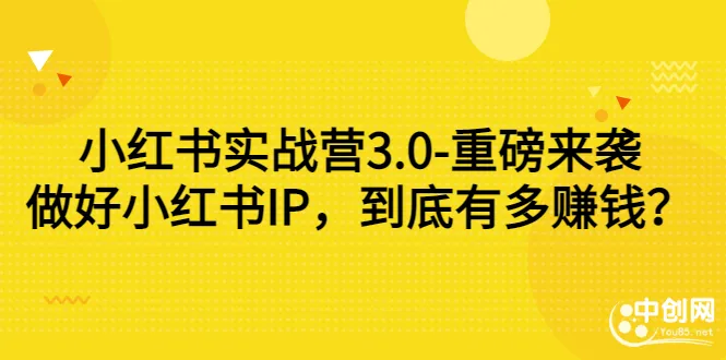 小红书实战营3.0：打造个人IP，轻松月增收更多-网赚项目