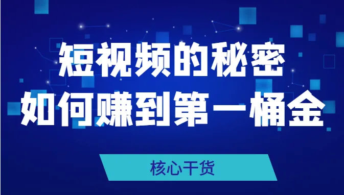 揭秘短视频赚钱的核心逻辑：开启网络人生逆袭的秘密-网赚项目