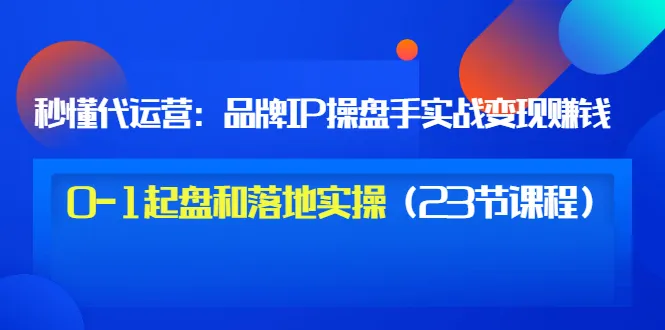 零基础掌握代运营技巧，轻松实现盈利！实战赚钱系列课程-网赚项目