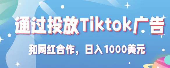 探索TikTok营销的新趋势：网红合作与广告投放，实现每日千美元收益！-网赚项目