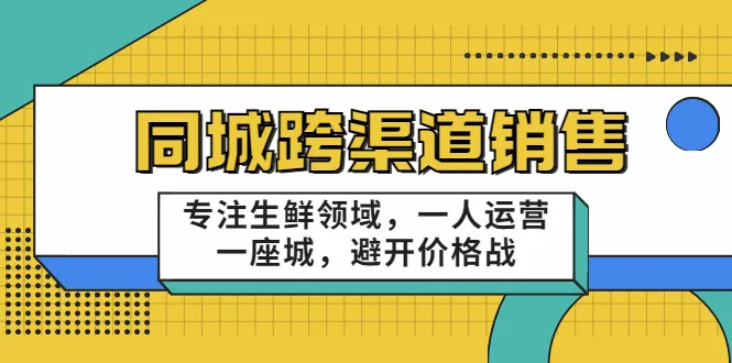 同城生鲜电商：一人工厂攻占一线城市，避开竞争，打造价值*万的营销策略！-网赚项目