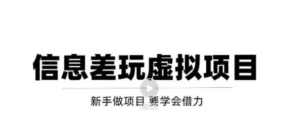 掌握信息差，开启网络赚钱新模式！【视频教程】-网赚项目