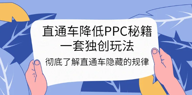 直通车降成本！独家秘籍，洞察隐规则，提升效果10倍-网赚项目