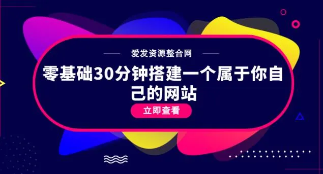 零基础30分钟搭建网站：域名、服务器、程序源码一网打尽！-网赚项目