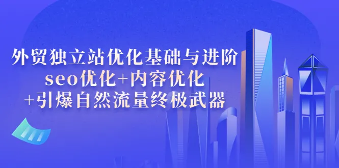 外贸电商独立站SEO优化全攻略：从基础到进阶，打造引爆自然流量的终极宝典-网赚项目