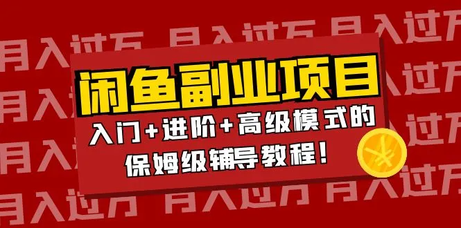 闲鱼副业项目全解析：从入门到高级，月入轻松增多！-网赚项目