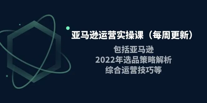 亚马逊运营实操课程：深度解析2022年选品策略与广告最新打法-网赚项目