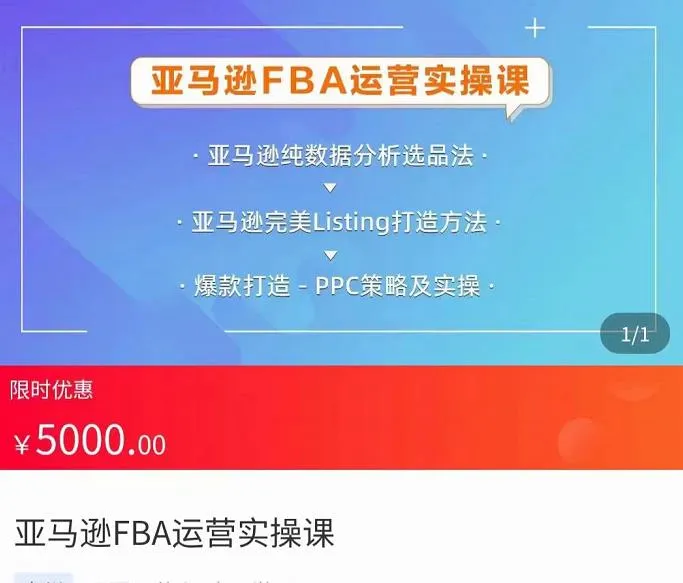 打造完美亚马逊FBA业务：数据分析选品，Listing优化，PPC策略实操-网赚项目