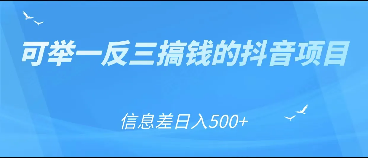 抖音直播赚钱秘籍：揭秘信息差项目，每日轻松赚取更多元！-网赚项目