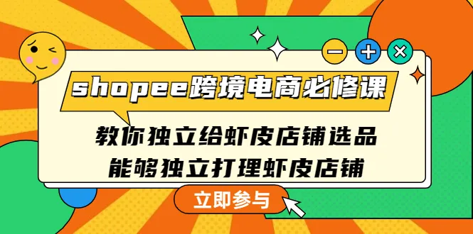 成为虾皮精品店主的必备课程：掌握选品技巧，打理店铺轻松赚钱-网赚项目