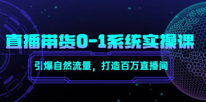 打造*万直播间：直播带货0-1系统实操课，引爆自然流量！-网赚项目