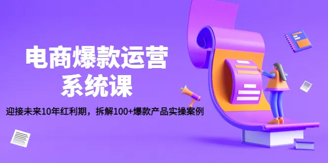 电商爆款运营系统：领先未来10年商机，挖掘100 爆款产品实战案例-网赚项目