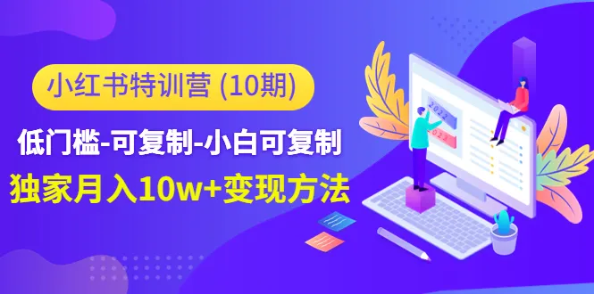 小红书运营赚钱课：零基础学会月收入更多-网赚项目