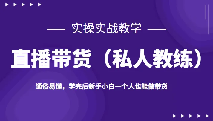 打造高效直播带货系统：硬核传媒直播带货私教课程解析-网赚项目