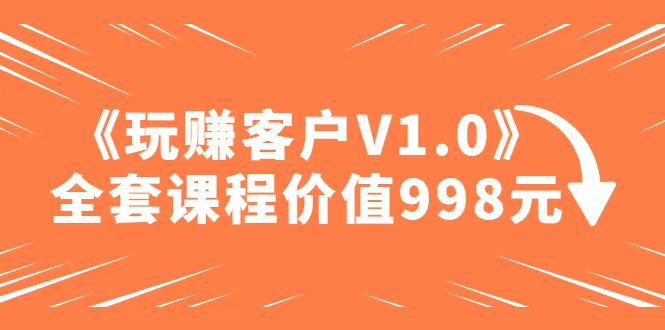 玩赚客户V1.0：精准策略解析与实战指南，揭秘如何成为客户心目中的首选【2024最新版】-网赚项目