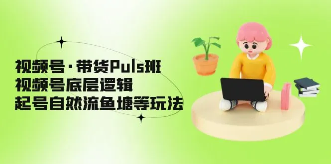 掌握视频号底层逻辑与起号技巧：带货Puls班全解析-网赚项目