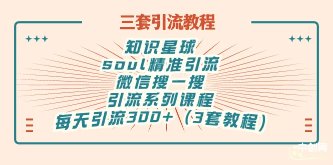 掌握引流的关键：知识星球、Soul和微信搜一搜教程详解-网赚项目