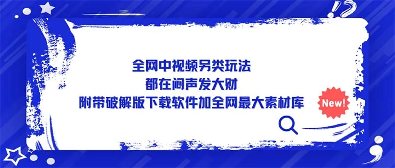 开启全新视频赚钱时代：揭秘独家玩法，从闷声走向财富之路！-网赚项目