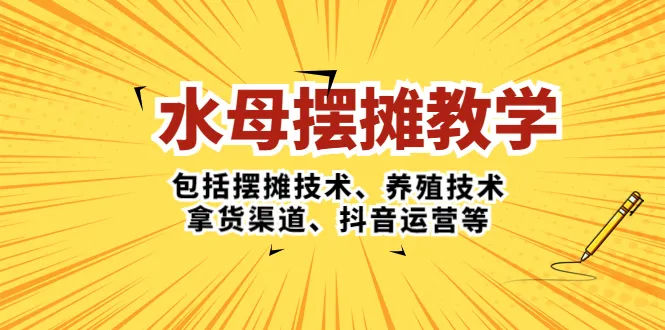 水母摆摊教学：从技术到运营，揭秘水母养殖与抖音营销的新商机-网赚项目