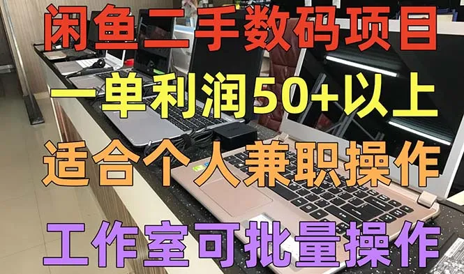 闲鱼二手数码项目指南：打造个人副业，低成本高收入策略揭秘-网赚项目