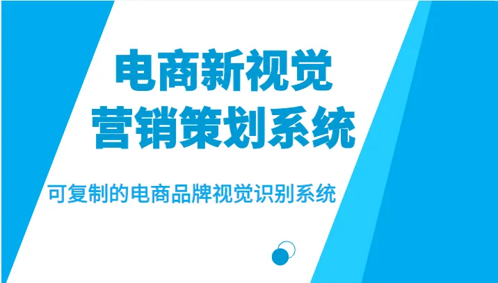 新一代电商品牌视觉识别系统-网赚项目