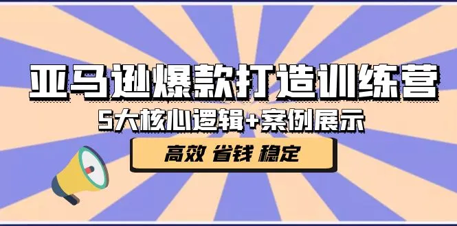 亚马逊爆款链接训练营：打造高效省钱稳定的爆款链接策略-网赚项目