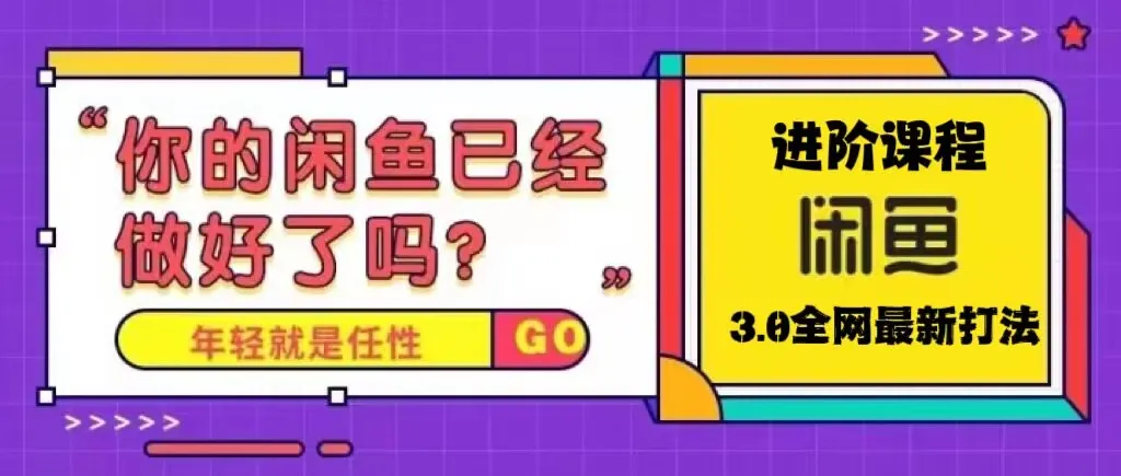 掌握咸鱼玩法，轻松日收入更多！火爆全网的进阶课程-网赚项目