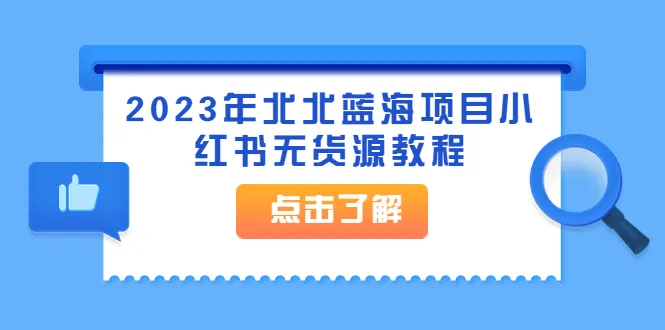 打造属于你的小红书蓝海项目：无货源教程解析-网赚项目