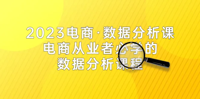 电商数据分析师必备：涵盖42节实用技巧的实战课程-网赚项目