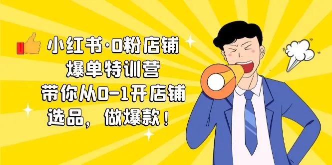 零基础打造爆款：小红书电商实战训练营，全面解析选品、运营技巧-网赚项目