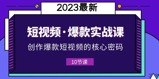 短视频爆款实战：解密核心技巧-网赚项目