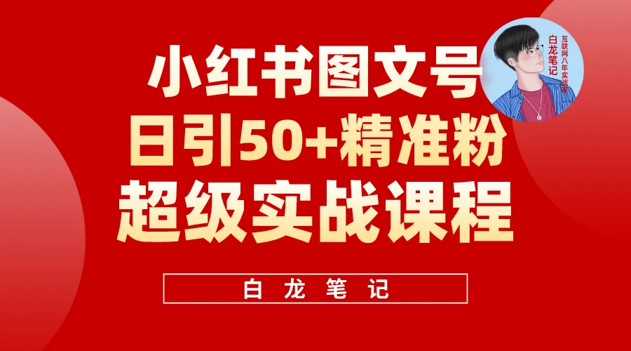 小红书日引50 流量实操课程：从零开始的新手指南-网赚项目