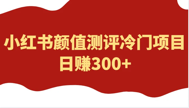 小红书上4980元的冷门项目，月增更多：揭秘高颜值-网赚项目