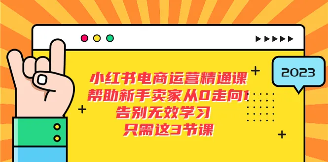 掌握小红书电商技巧：从零开始学习，成为运营专家-网赚项目