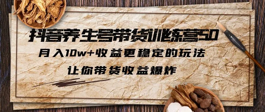 抖音养生产业联盟：月收入更多 的赚钱攻略与稳定收益策略-网赚项目