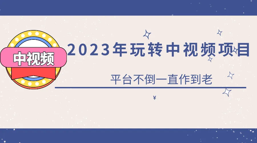 2023年中视频项目指南：零基础学习，稳健运营，持续创收秘籍揭秘！-网赚项目