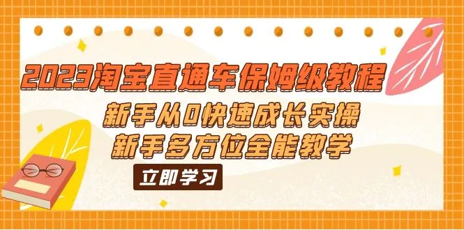 淘宝直通车新手必备教程：解锁赚钱秘籍，实战经验全面指导！-网赚项目