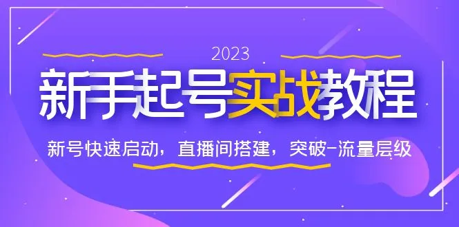 新手起号实战教程：从零开始，掌握直播间搭建技巧和流量突破策略-网赚项目